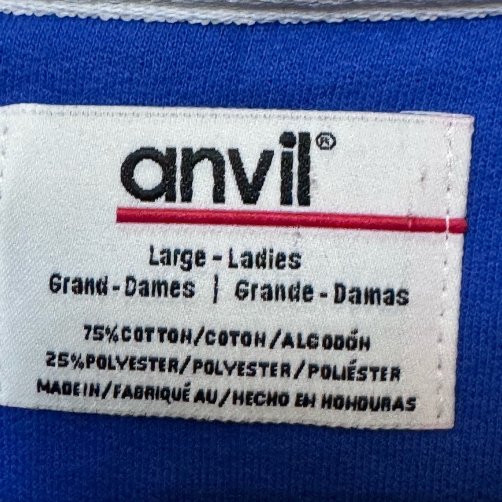 Anvil Vintage Blue Los Angeles Rams NFL Crew Neck Sweatshirt Women’s L MINTY - Picture 4 of 4